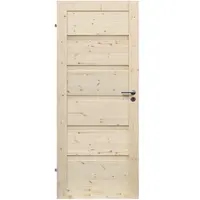 Dvere vnútorné Wezuwiusz plné 70Ľ  so sukmi nelakované zámok na kľúč