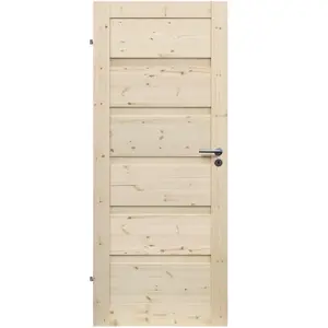 Dvere vnútorné Wezuwiusz plné 70Ľ  so sukmi nelakované zámok na kľúč