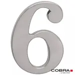 Cislo 3D nikl matny 6 - 10 cm