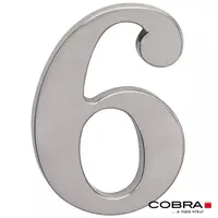 Cislo 3D nikl matny 6 - 10 cm