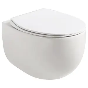 Závesná WC misa Egg s doskou voľne padajúca