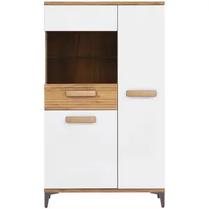 Vitrína Snobi Sb06 dub craft/alpská bílá