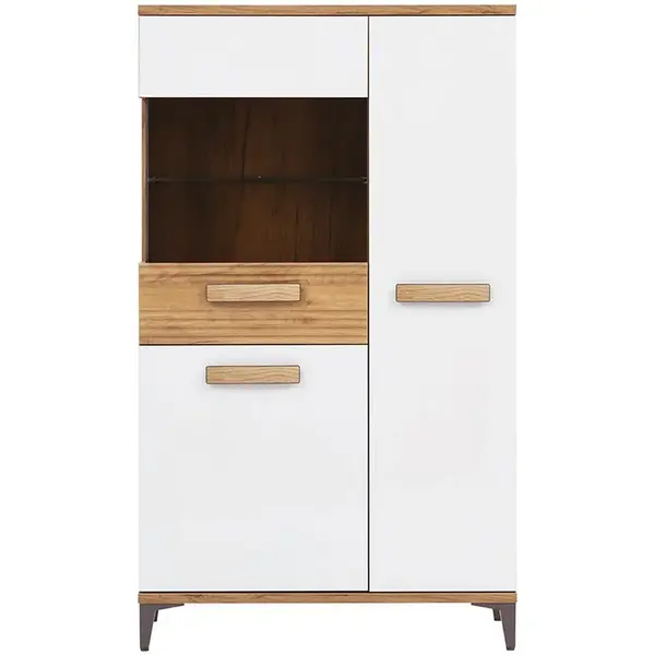 Vitrína Snobi Sb06 dub craft/alpská bílá