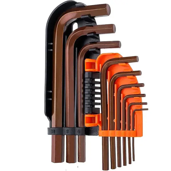 Imbusové kľúče, S2, 1,5-10 mm, 9 ks