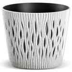 Kvetináč Sandy okrúhly 190 – biely Eco