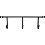 Věšáková lišta 3 háčky černá