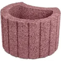 Svahová tvárnica polmesiac  40x30x25 cm červená