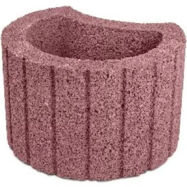 Svahová tvárnica polmesiac  40x30x25 cm červená