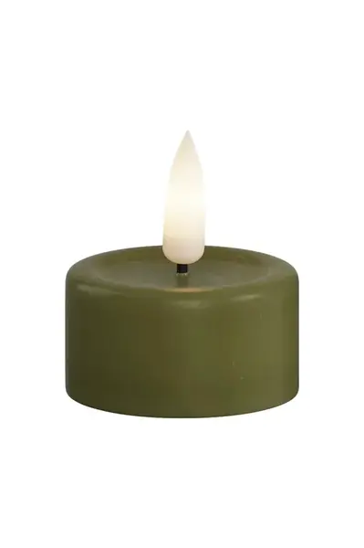 LED svíčka Deluxe Homeart Oliven Gronne Fyrfadslys 4 x 4,5 cm 2-pack