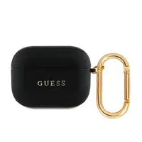 Pouzdro Guess PU Grained Classic Logo pro AirPods 3, černá