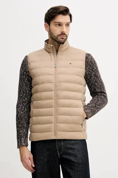 Vesta Tommy Hilfiger pánská, vínová barva, přechodná, MW0MW37677