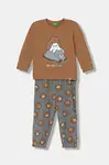 Dětské pyžamo United Colors of Benetton 2-pack hnědá barva, 3DKE0P09G