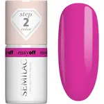 Semilac Easy Off Step 2 gélový lak na nechty s použitím UV/LED lampy odtieň Magenta Crush 7 ml