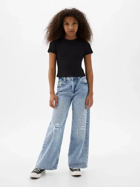 GAP  Dívčí Dětské džíny Stride Wide 891508-00 Veľkosť: 8