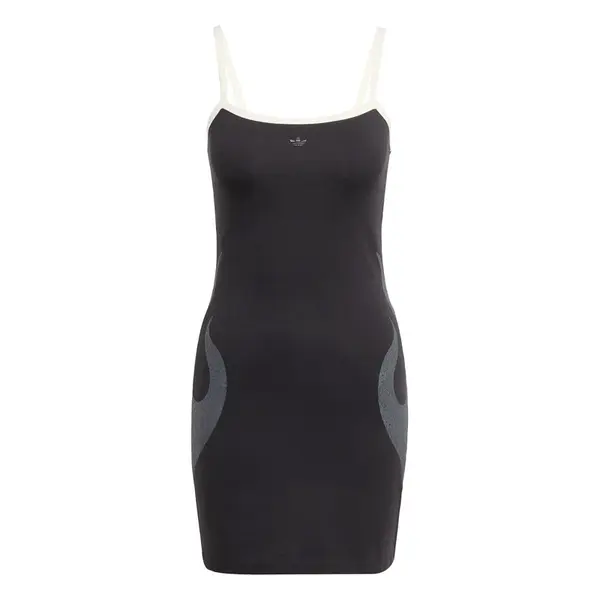 ADIDAS ORIGINALS Letné šaty 'Flames'  tmavosivá / čierna / biela