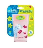 Dr.Browns Hrnek Cheers360 Jungle 9m+ 300 ml 1 ks růžový
