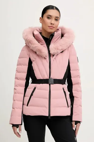 Péřová lyžařská bunda MACKAGE růžová barva, ELITA-SHR