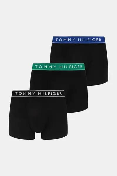 Boxerky Tommy Hilfiger 3-pack pánské, tmavomodrá barva, UM0UM03457
