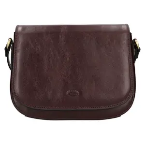 Kožená dámská crosbody kabelka Katana Niola - tmavě hnědá