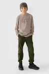 Chlapčenské Jogger Casual Nohavice Hladké 4F Khaki 4FJWMM00TTR