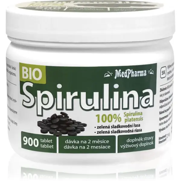 MedPharma Spirulina Bio 100% spirulina v tabletách 900 tbl