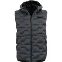ALPINE PRO LIVEW Pánská zateplená Vesta, tmavě šedá, velikost