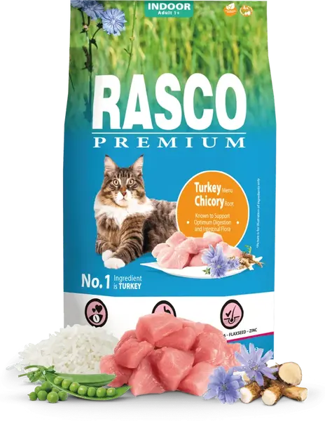 Rasco Premium Cat Indoor, Turkey, Chicori Root 400g