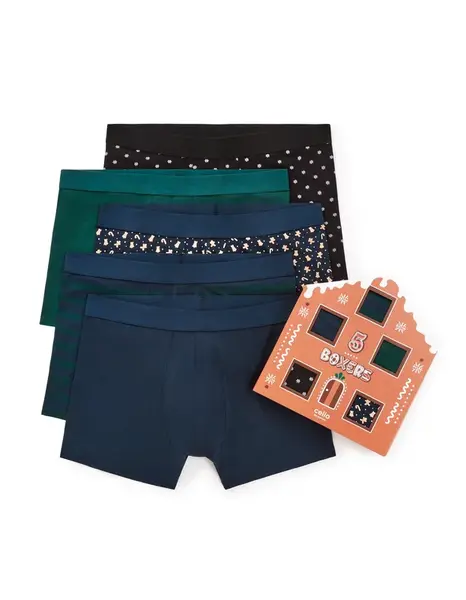 Celio Dárkové balení boxerek, 5ks - Pánské