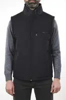 88816 Dewberry Quilted Pockets and Fleece Inside Mens Vest-NAVY BLUE