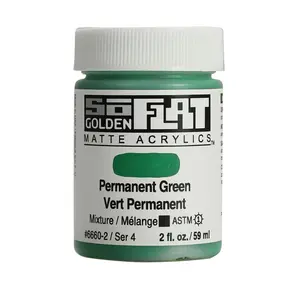 Akrylová barva Golden SoFlat Matte 59 ml - 6660 Permanent Green
