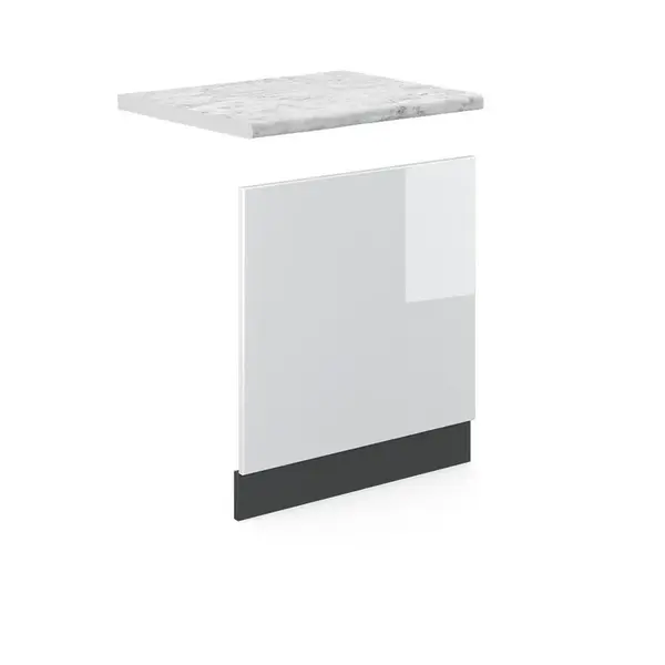 Vicco PŘEDNÍ PANEL R-Line Bílá vysoký lesk 60 cm , PD Mramor