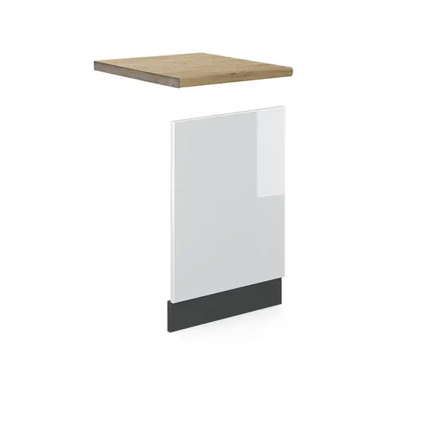 Vicco PŘEDNÍ PANEL R-Line Bílá vysoký lesk 45 cm , PD Dub