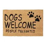 Relaxdays ROHOŽKA Přírodní Černá kokos Dogs Welcome 60x40 cm