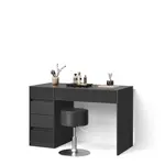 Livinity® TOALETNÍ STOLEK Allia Černá 120 cm se stoličkou