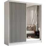 Beautysofa SKŘÍŇ s posuvnými dveřmi Helix 200/216/61 bílá + černá