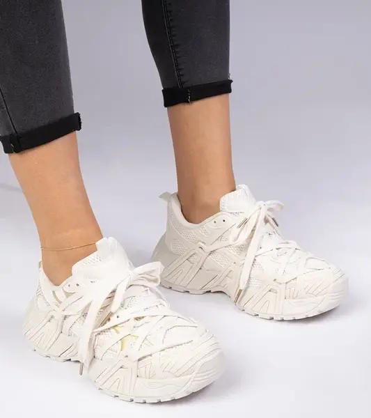 Gemre Beige sneakers with chunky sole Telda