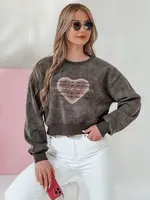 Dámská oversize mikina srdce DESSER