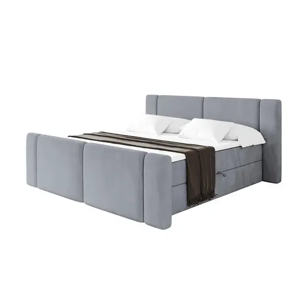 ALTDECOR POSTEL boxspring s matrací H3 - EVON Zanozek - 140x200 cm Šedá