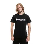 Pánské tričko meatfly mf logo černá/fialová xl