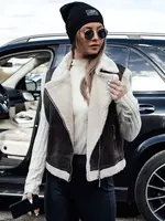 Dámská sametová vesta s kožíškem WOOLZIP