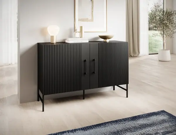 Komoda Raftt 120 Barva korpusu: Černá, Dveře: Černé