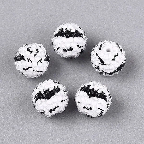 Halloween Opaque Acrylic & Transparent Resin Rhinestone Beads