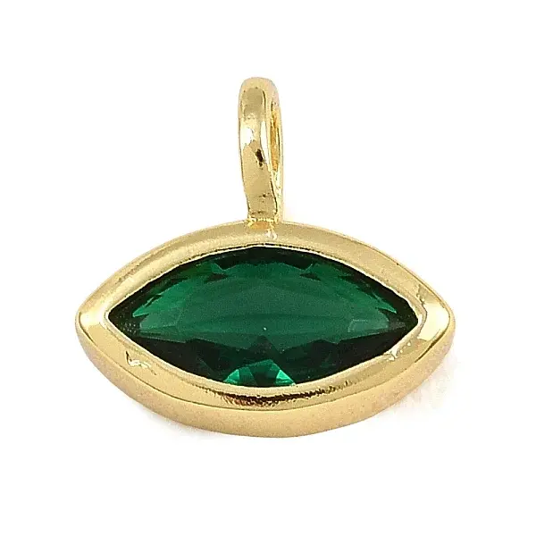 Brass Pave Cubic Zirconia Charms