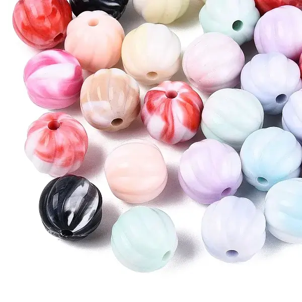 Two Tone Color Opaque Acrylic Beads