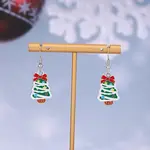 Christmas Theme Alloy Enamel Dangle Earrings