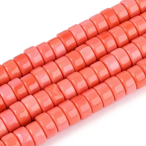 Opaque Solid Color Glass Beads Strands