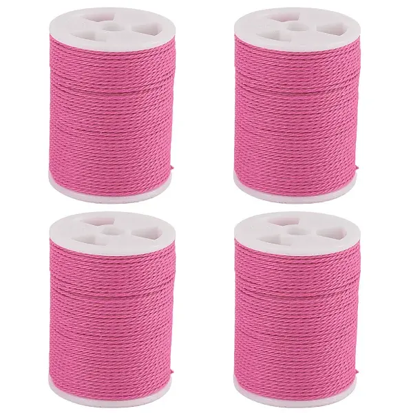 4 Rolls Round Waxed Polyester Cord