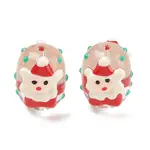 Christmas Handmade Bumpy Lampwork Beads