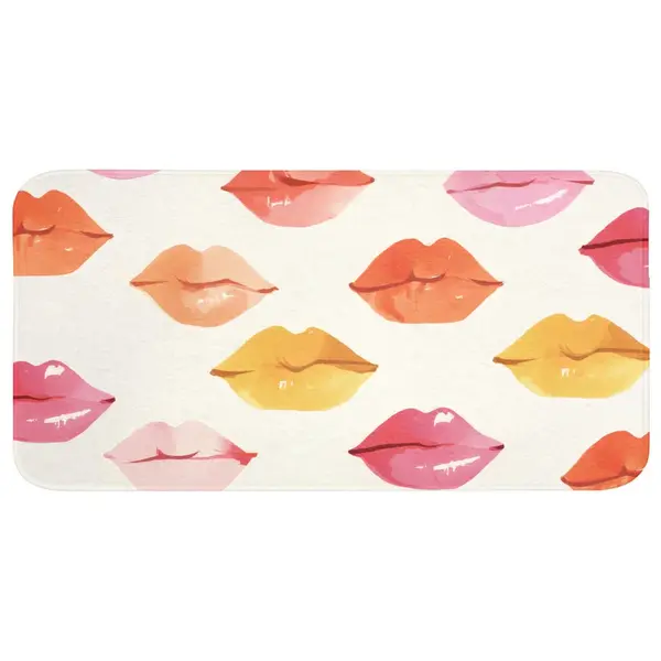 OnlyWow KOUPELNOVÁ PŘEDLOŽKA Rty - barevné - lesklé 120x60 cm
