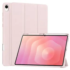 Techsuit Flex Trifold pouzdro, Samsung Galaxy Tab S12 Plus, růžové